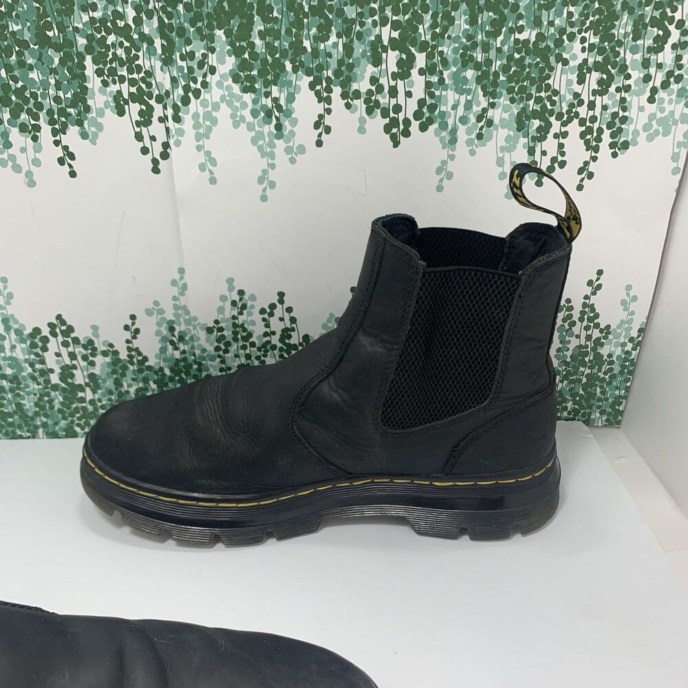Dr. Marten’s Black Leather Pull-On Chelsea Mens Boots Size 9 US Or 42 EU - Picture 7 of 14